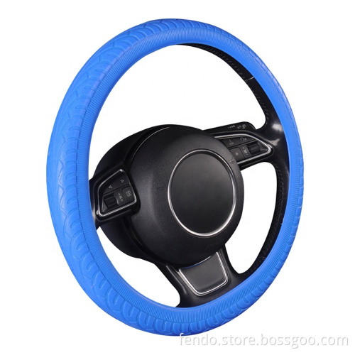 Eco-Friendly 15 Inch Durable Silicone Car Steering Wheel Cover - Universal Fit